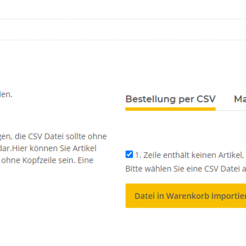 CSV Warenkorbimport für JTL-Shop 5